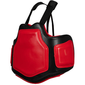 Protège-poitrine absorbant les impacts pour l'entraînement sportif et les compétitions pour le karaté et la boxe Muay Thai en cuir PU en boîte - Product Image 1