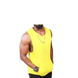 OEM Custom Wholesale <b>Mens</b> Stretch Seamless <b>Singlet</b> Solid Color Quick Dry Tank Top with Breathable Mesh Custom Gym Running Vest - Product Image 2