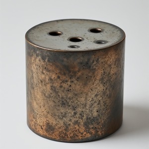 Bouton de porte-bâton d'encens en métal fait à la main décoratif avec des détails artisanaux rustiques et un design de surface vintage oxydé - Product Image 4