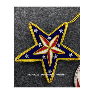 High Quality Customized Handmade Embroidery <b>Hanging</b> <b>Ornaments</b> with 1 Color Printing Classic Style for Christmas Decor - Product Image 2