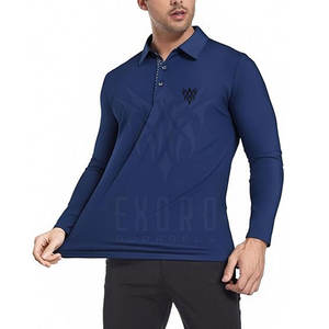 Confortable hommes à manches longues solide tricoté pour T-Shirt séchage rapide respirant léger coton Polyester - Product Image 2