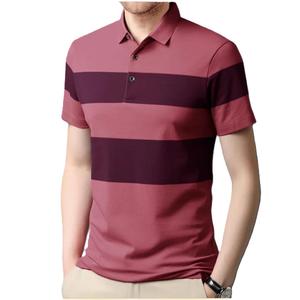 Haute qualité hommes 100% coton à manches courtes Golf pour Polo T-Shirts respirant tricoté tissu léger bouton motif uni teint - Product Image 6