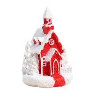 Nouvelle maison de Noël en résine 2026, style dessin animé, maison en pain d'épices, rose pastel, vente en gros, décoration d'intérieur, cadeau