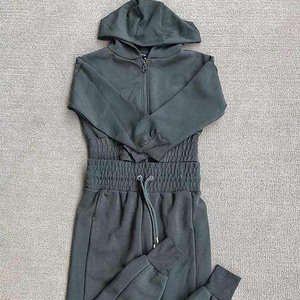 Women's Custom Plus Size 3-Piece High Quality Windproof <b>Jogger</b> Set Winter Sweatpants and Hoodie with Jogging Pants - Product Image 4