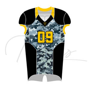 Ensemble d'uniformes de football américain personnalisé à 12 panneaux, respirant, grande taille, maillot de sport, short, impression numérique, vêtements d'équipe, 100% polyester - Product Image 1