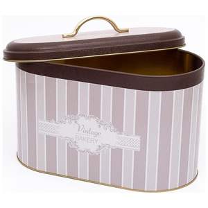 Elegance Boîte à pain en métal 9.8L avec poignée 178x338x200mm Stockage et récipient pour aliments - Product Image 3