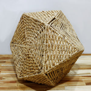 Cestas Multifuncionales Hechas a Mano Artex Dong Thap de Pasto Marino y Jacinto de Agua, Artesanía Ecológica de Vietnam - Product Image 3