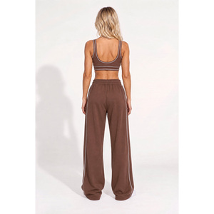 Pantalones de Yoga de Secado Rápido para Mujer, Modelo 2026, con Bolsillos Laterales, Banda Blanca, 220g, Rayón/Poliéster, Leggings para Entrenamiento, Yoga, Pilates - Product Image 4
