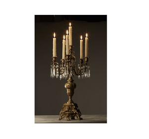 Candelabros de latón de diseño antiguo con 6 brazos Candelabros de centro de mesa de calidad de lujo para uso en bodas y hoteles - Product Image 1