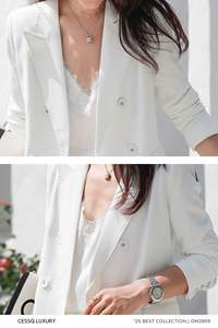 Nylon coton Style élégant toile plat vêtements pour femmes Oem Service régulier Vietnam Anti-rides femmes Blazer - Product Image 4