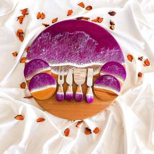 Premium Resin and Wood <b>Coaster</b> Set, Stylish Handmade Stone <b>Drink</b> <b>Coasters</b> <b>for</b> Modern Homes, Cafes, and Wholesale Gifting - Product Image 4