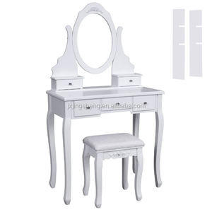 Coiffeuse moderne en bois blanc coiffeuse maquillage meubles de chambre <span class=keywords><strong>baroque</strong></span> de vente directe d'usine pour une utilisation en appartement - Product Image 2