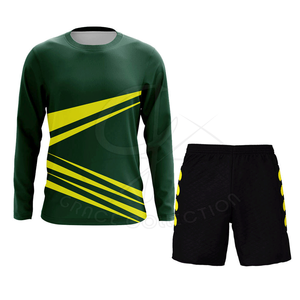 Uniforme de meilleure qualité de conception unique pour avec 100% ensembles de gardien de but en polyester avec des marques de distributeur - Product Image 4