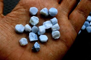 Qualité impressionnante 6-8 MM naturel bleu opale pierre précieuse brute 50 pièces pierres précieuses en vrac non traitées pour la fabrication de bijoux - Product Image 6