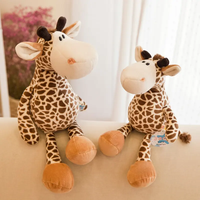 Peluches Safari Peluches Lion Éléphant Girafe Singe Tigre-Peluches populaires d'animaux sauvages