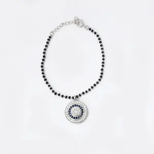 925 Silver Tennis <b>Bracelet</b> with Blue Sapphire for Women Daily Wear <b>Rose</b> <b>Gold</b> Emerald Cut Diamond Pearl <b>Gold</b> Jewelry - Product Image 1