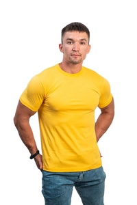T-shirt ample en jersey respirant pour homme, personnalisé, en tissu tricoté, nouveau, surdimensionné, 100% coton, séchage rapide et lavage à l'acide - Product Image 2