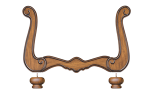 Bras de canapé sculpté rembourré en bois moderne Rails de soutien longue durée avec pieds renforcés - Product Image 3
