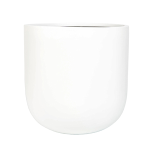 Classique nouveau haut blanc mat grand cylindre grands pots de jardinière intérieur extérieur résine plastique avec peinture de couleur de ciment naturel - Product Image 6