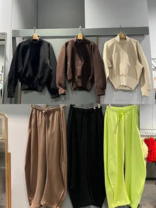 Logo personnalisé pour femmes coton de haute qualité Quater Half Zip up Stand Collar Panels Design Hoodie & Sweatshirt Haus Industries - Product Image 5