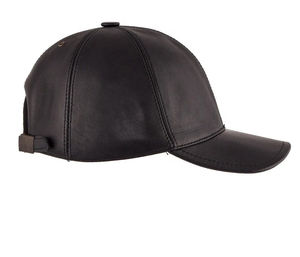 Casquettes de baseball en cuir personnalisées de haute qualité à 6 panneaux avec logo brodé en 3D Casquettes de baseball en cuir de sport OEM pour tenue décontractée - Product Image 1