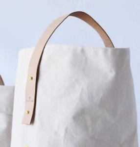 PANIER DE RANGEMENT EN TOILE AVEC POIGNÉE EN CUIR VENTE EN GROS DE HAUTE QUALITÉ - Product Image 3