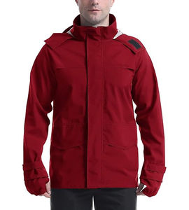 Veste personnalisée imperméable pour la randonnée, équipement de pluie avec coutures scellées pour les startups, veste zippée intégrale, sweat à capuche en polaire technique - Product Image 1