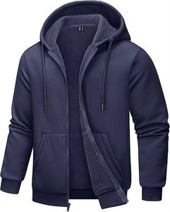 Sudadera con Capucha Unisex de Moda, Lavada, Transpirable, Resistente al Viento, Ecológica, de Forro Polar y Algodón, Chaqueta con Capucha para Deportes de Invierno y Uso Casual - Product Image 1