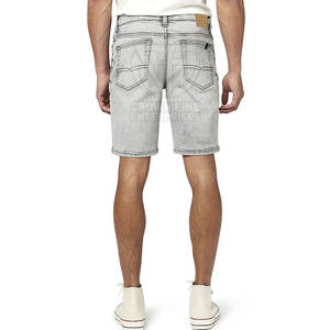Shorts en jean pour homme 100 % coton, taille mi-haute, respirants, motif uni, fermeture éclair, séchage rapide, pour l'entraînement – Meilleur prix, haute qualité - Product Image 2