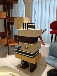 Meuble de rangement modulaire <span class=keywords><strong>moderne</strong></span> avec design géométrique, table d'appoint artistique pour le salon ou la <span class=keywords><strong>galerie</strong></span> - Product Image 2