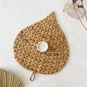 Water hyacinth <b>placemat</b> charger plates competitive price decorative weave fiber plate mats - Product Image 2
