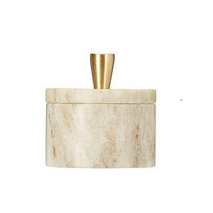 3 in 1 Marble Salt and Pepper <b>Box</b> and Spice Jar <b>Storage</b> Container Wood Triple Cellar Bowls With Handmade Use - Product Image 5