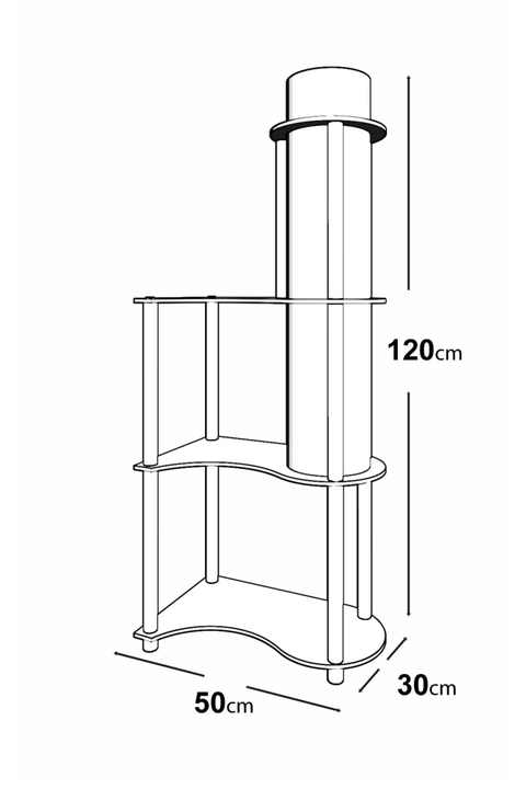 Nefiz Home Tina Decorative Shelf Modern Floor Lamp - White Lampshade