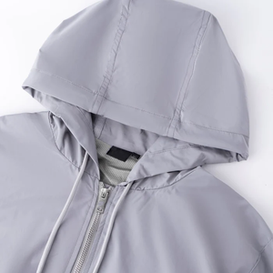 Chaqueta Cortavientos con Capucha para Hombre, Diseño Minimalista, Impermeable, Resistente al Viento, Dobladillo Ajustable para Actividades al Aire Libre - Product Image 2