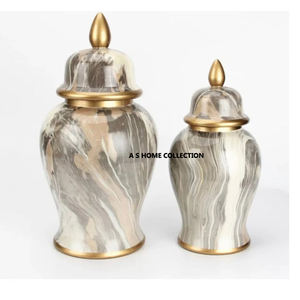 Metal Wholesale Wedding Decor Floral Design Elegant White Color Long Shape Decorative <b>Ginger</b> <b>Jar</b> for Flower Decoration - Product Image 5