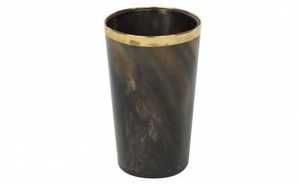 Polished Cow Horn <b>Mug</b> with Handle - Product Image 1