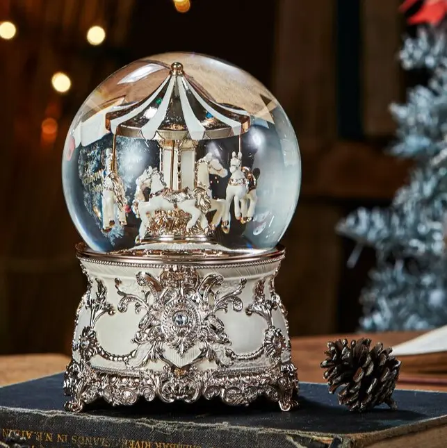 ODM Music Box For Home Decor Products carousel Snow Globe