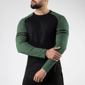 Camiseta Henley de manga larga con logotipo personalizado para hombre, Camiseta de algodón de manga larga informal al por mayor, camiseta de manga larga de Proveedor de Ropa OEM y ODM - Product Image 1