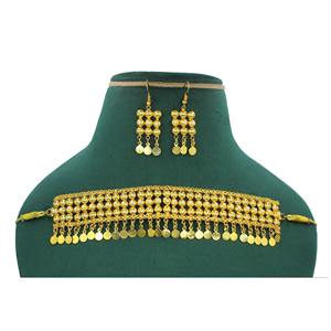 Necklace With Earrings Jewellery <b>Set</b> Goldplated Pure Brass High Quality Uae Dubai Made in India <b>Fashion</b> <b>Jewelry</b> Necklace - Product Image 3