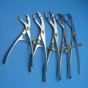 Pinces à os Verbrugge professionnelles, ensemble de 5 pièces, réutilisables, autoclavables, pour chirurgie orthopédique - Product Image 1