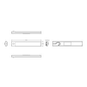 Lumière de placard LED rechargeable moderne, détecteur de mouvement activé, télécommande, 5V, aluminium, intérieur, chambre à coucher, placard, cuisine, 120 - Product Image 6