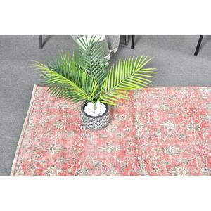 Tapis Turc Vintage Fait à la Main en Laine Écologique Rose Blanc Grande Surface Style Tabriz Couloir Rectangulaire Motif Salle à Manger - Product Image 2