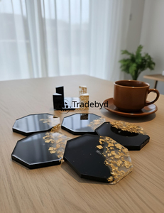 Premium Handmade Luxury Resin <b>Coasters</b> 4X4 Inches Customizable Colors Decorative <b>Drink</b> <b>Coaster</b> Set Tradebyd - Product Image 1