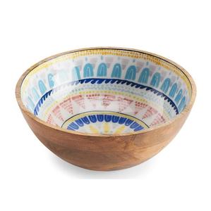 Tazón de Madera Esmaltada Hecho a Mano para Servir Ensaladas, Frutas, Bocadillos, Decoración del Hogar, Artículo de Regalo - Product Image 1