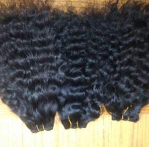 Extensions de cheveux humains bouclés naturels de Temple Prix de gros 100% cheveux indiens bruts non transformés à un seul donneur vierges à cuticule alignée - Product Image 5