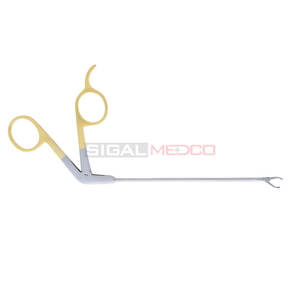 Retrievers de sutura manual con mango chapado en oro, pinzas para artroscopia quirúrgica de alta calidad, marca OEM certificada CE - Product Image 4