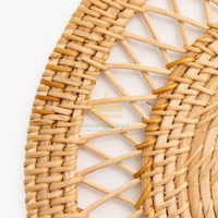 Ensemble de 2 pièces-napperons en rotin faits à la main avec un Design tissé sur mesure fabriqué au Vietnam Table de décoration de luxe
