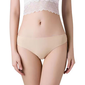 Sexy Women's Bikini <b>Panty</b> Underwear Mid-Rise Button Knitted <b>Silk</b>/Cotton Breathable High Quality Customizable for Indoor/Outdoor - Product Image 2