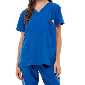 Moda logotipo personalizado tejido de manga corta farmacia mujeres Dental médico TRABAJO ROPA enfermería Hospital uniformes Scrub Sets - Product Image 6