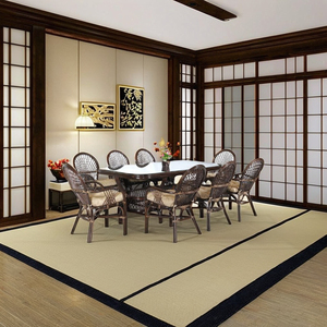 Ensemble de salle à manger antique asiatique Vizier en rotin, confortable et élégant pour le salon, le jardin et les espaces extérieurs, fabriqué à la main, durable - Product Image 4